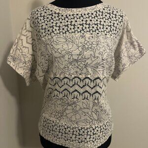 Anthropologie  Beige and Black Top